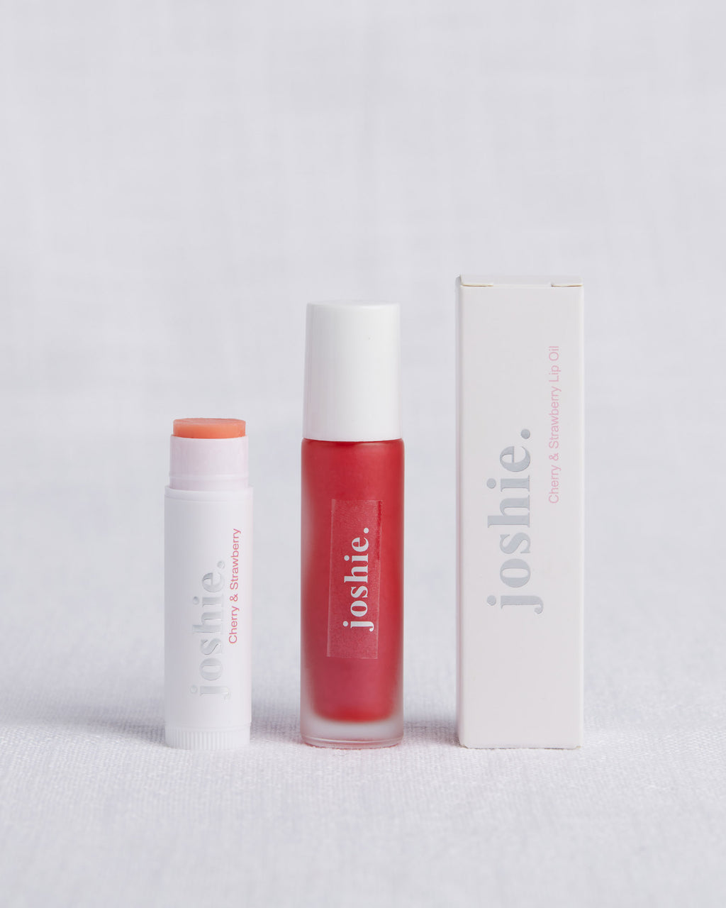 joshie Cherry & Strawberry Lip Oil and Lip balm 